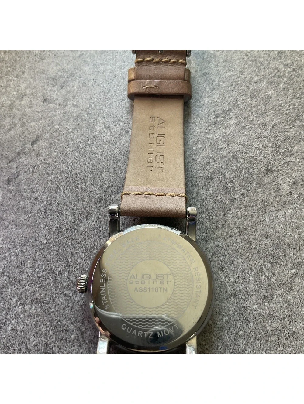 AUGUST Steiner Women’s Watch 37mm Case AS8110TN Genuine Tan Leather Band B-K